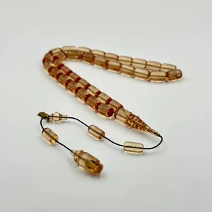 Tacir Usta Işçilikli Kapsül Model Ateş Kehribar Tespih