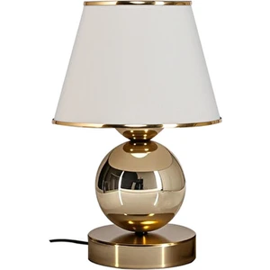 Perla Gold Masa Üstü Krem Komidin Başı Abajur