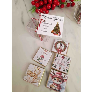 Yeni Yıl Çikolata 5'li Madlen 2026 1 Adet mika