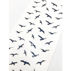 Artikel Mavi Kuşlar Metalik Tırnak Sticker, Nail Sticker, Nail Art