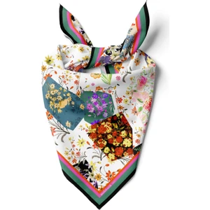G66 Flowers Patchwork Tasarımlı Bandana  DG11971