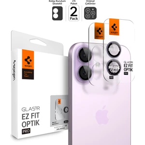 Apple iPhone 17 / 16 Plus / 16 ile Uyumlu Kamera Lens Camı Koruyucu Kolay Kurulum GLAS.tR EZ Fit Optik Pro (2 Adet) Purple - AGL10127