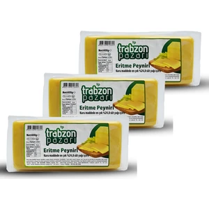 Trabzon Pazarı Taze Kaşar, Eritme Peyniri 3x600 Gr
