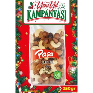 Paşa Kuruyemiş Çiğ Karışık Kuruyemiş 250 gr, Naturel Tuzsuz Karışık Kuruyemiş