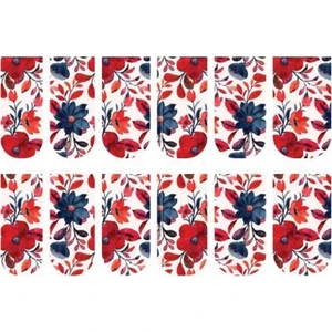 Kırmızı Çiçek Tırnak Dövmesi