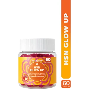 Hsn Glow Up | Folik Asit, Biotin ve Selenyum Içeren Çiğnenebilir Takviye Edici Gıda (60 Gummies)