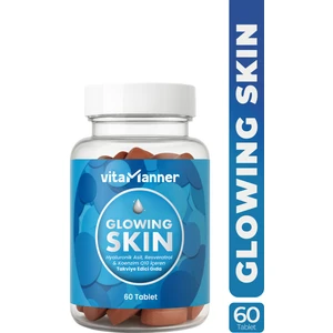 Vita Manner Vitamanner Glowing Skin Hyaluronic Acid, Glutatyon, Resveratrol, Coenzim Q10 Takviye Edici 60 Tablet