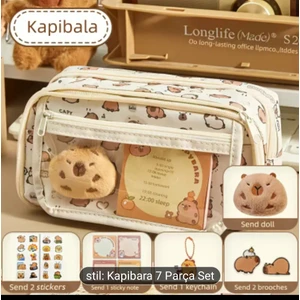 Capybara Desenli Large Büyük Boy Kalemlik Kapibara Kalem Kutu