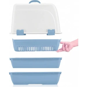 Elekli Kapalı Kedi Tuvaleti.