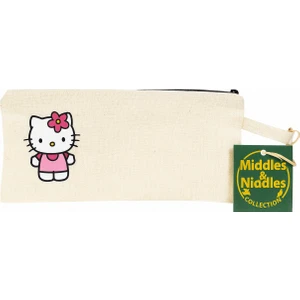 Middles & Niddles  Ham Bez Kalem Kutusu – 10X21 cm – Hello Kitty Tasarım – Fermuarlı çanta
