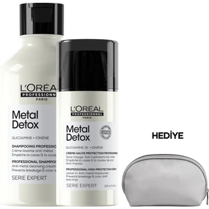 L'Oréal Professionnel Serie Expert Metal Detox Renkli Açıcı ile Işlem Görmüş Saçlara Saç Bakım Seti