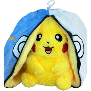 Sürpriz Fermuarlı Hem Yastık Hem Peluş Pikaçu Stitch Sevimli Ayı Sevgiliye Hediye Oyuncak