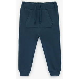 Kanguru Cepli Beli Lastikli Pamuklu Jogger Eşofman Altı