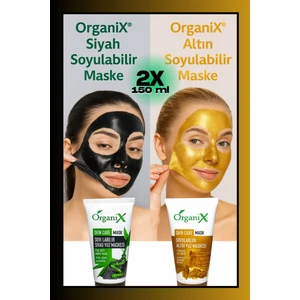 Yüz Maskesi Peeling - Siyah Soyulabilir Maske , Altın Soyulabilir Maske  2 x 150 ml