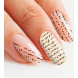 Artikel Gazete Yazıları Tırnak Dövmesi, Tırnak Tattoo, Nail Art, Tırnak Sticker