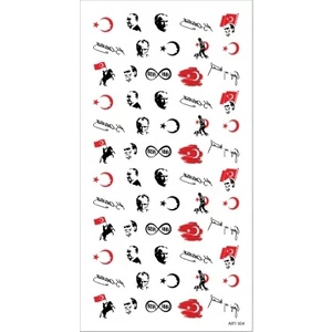 Artikel Atatürk Set Tırnak Dövmesi, Tırnak Tattoo, Nail Art, Tırnak Sticker