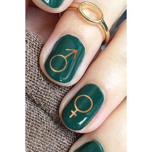 Artikel Bronze Karışık Şekiller Metalik Tırnak Sticker, Nail Sticker, Nail Art
