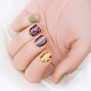 Artikel Etnik Desenli Tırnak Dövmesi,Tırnak Tattoo,Nail Art ,Tırnak Sticker