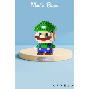 Bricks Mini Blocks Luigi Figürü – Koleksiyonluk Dekoratif Yapım Oyuncağı