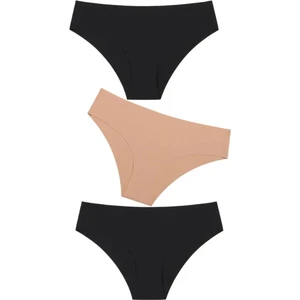 Nbb Siyah 3lü Lazer Kesim Basic Külot