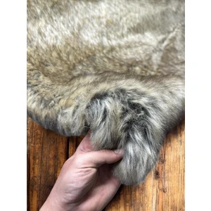 Plush Studio İstanbul Doğal Görünümlü Kürk Açık Desenli Uzun Tüylü Peluş Kumaş - 50X150 cm