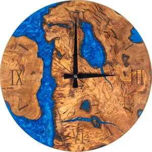 Doğal Ahşap & Epoksi Duvar Saati