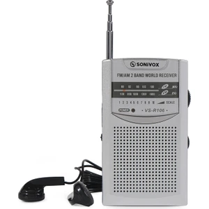 Mini Pilli Cep Radyosu Yüksek Çekim Kalitesi Kulaklıklı Deprem Çantası Radyosu Pilli