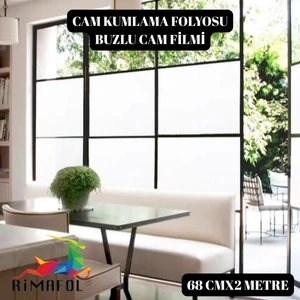 Cam Kumlama Folyosu Buzlu Cam Filmi Ofis -Ev-Mutfak Pencere-Cam Balkon Duşakabin 68CMX2METRE