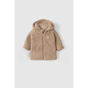 Little Gusto Wellsoft Kapüşonlu Bebek Ceket Bej