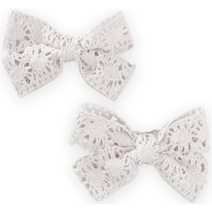 Dantel Örmeli Ikili Toka Kırık Beyaz