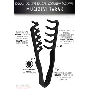 Mucizevi Tarak - Doğal Hacim ve Dalgalı Görünüm Saç Şekillendirme