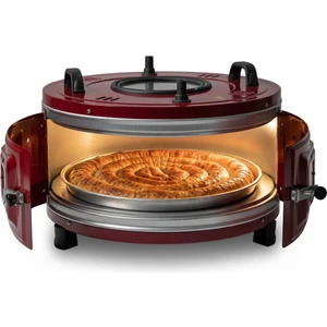 AF130L 25 Litre Orta Boy Yuvarlak Davul Fırın, İç Aydınlatmalı, Termostatlı, Üst & Ön Gözetleme Camlı, 1 Tepsi