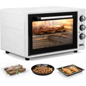 AF930L 45 Lt Gri Midi Fırın, İç Aydınlatmalı, Zaman Ayarlı, Izgara ve Fırın Fonksiyonlu, 2 Tepsi, 1 Tel Izgara