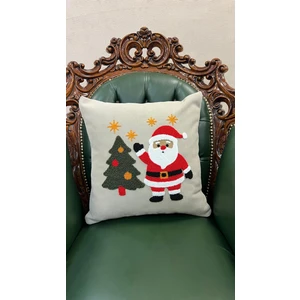 45X45 cm Nakışlı Kalın Kumaş Yeni Yıl Temalı 2li Kırlent Kılıfı – Hello 2026 – Dekoratif Yastık Kılıfı