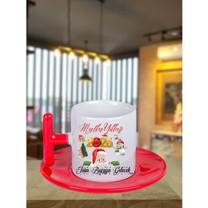 Asay Baskı Yılbaşı Için Kişiye Özel T Kulplu Türk Kahve Fincanı