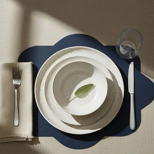 Grand Fine Art 2 Adet Deri Dikdörtgen Amerikan Servis 33X44 cm Simetrik Desenler Serisi 118