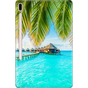 Samsung Galaxy Tab S7 Plus SM-T970 12.4" Kılıf Tablet Için Desenli Silikon Kapak - Maldiv