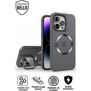 İphone 13 Pro pixel Kamera Standlı mat Kılıf magsafe Destekli darbe emici Koruycu kapak