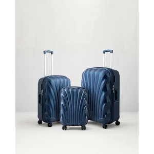 Madame Coco Huitre 3'lü Set Valiz/bavul - Lacivert
