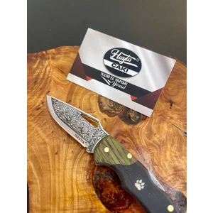 Hayta Çakı El Yapımı Özel Gravürlü 15CM Yelkenli Çift Ağaç Kamp Çakısı Outdoor Piknik Çakısı Kamp Bıçak Bıçağı Çakısı Mutfak Bıçak Kılıflı