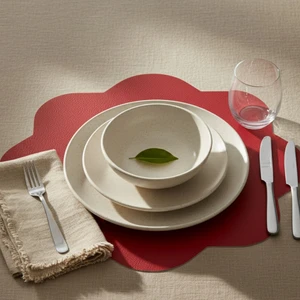 Grand Fine Art 2 Adet Deri Dikdörtgen Amerikan Servis 33X44 cm Simetrik Desenler Serisi 118