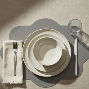 Grand Fine Art 2 Adet Deri Dikdörtgen Amerikan Servis 33X44 cm Simetrik Desenler Serisi 118