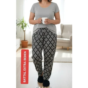 Kadın  Bayan Büyük  Battal  Extra Turbo Jumbo Beden Viskon Süet  Penye Kumaş  2 Yan Cep  Pantolon Eşofman Altı Pijama Altı 150 Kilograma Kadar Olur Bol  Likralı Esneyen Kumaş Bel Lastikli Süs Bagcıklı