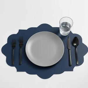 Grand Fine Art 2 Adet Deri Dikdörtgen Amerikan Servis 33X44 cm Simetrik Desenler Serisi 119