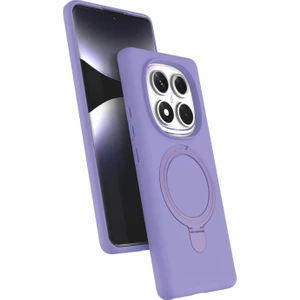 M.TK Moveteck Xiaomi Redmi Note 14 Pro 5g Kılıf Magsafe Halkalı Extra Standlı Içi Kadife Yumuşak Renkli Silikon Samara Kapak