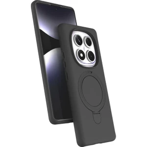 M.TK Moveteck Xiaomi Redmi Note 14 Pro 4g Kılıf Magsafe Halkalı Extra Standlı Içi Kadife Yumuşak Renkli Silikon Samara Kapak