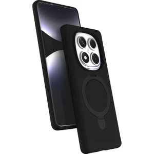 M.TK Moveteck Xiaomi Redmi Note 14 Pro 4g Kılıf Magsafe Halkalı Extra Standlı Içi Kadife Yumuşak Renkli Silikon Samara Kapak