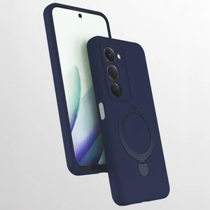 M.TK Moveteck Xiaomi Redmi 15 Kılıf Magsafe Halkalı Extra Standlı Içi Kadife Yumuşak Renkli Silikon Samara Kapak