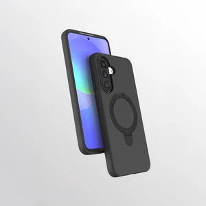 M.TK Moveteck Samsung Galaxy A36/A56 Uyumlu Kılıf Magsafe Halkalı Extra Standlı Içi Kadife Yumuşak Renkli Silikon Samara Kapak