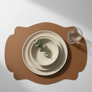 Grand Fine Art 2 Adet Deri Dikdörtgen Amerikan Servis 33X44 cm Simetrik Desenler Serisi 120